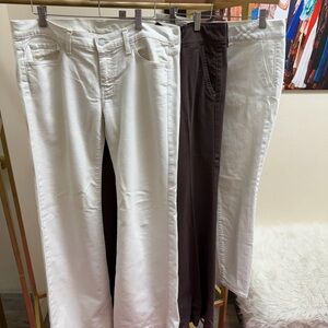 White and Brown Jeans Set